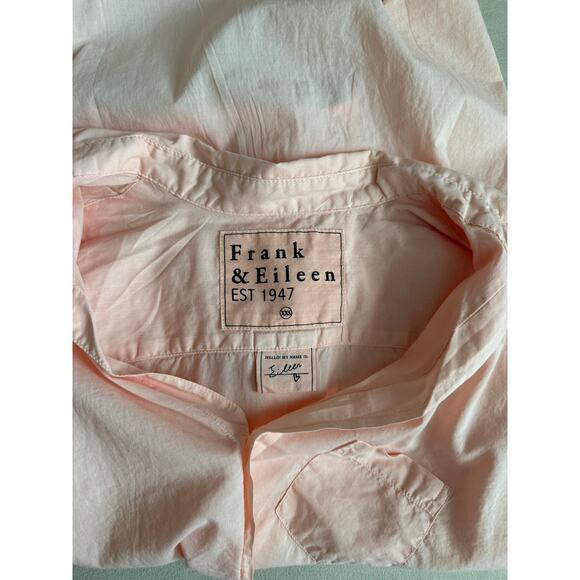 NEW Frank & Eileen EILEEN Cotton Relaxed Button Up Shirt Cantaloupe Orange XXS - Picture 7 of 8